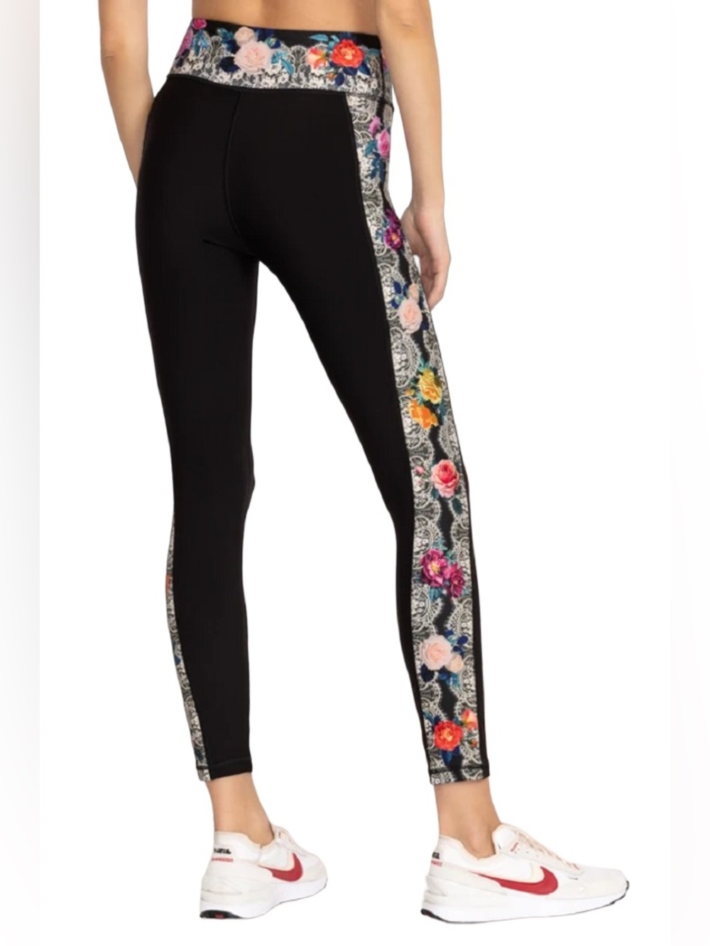 Johnny Was Rose Lace Bee Active Legging w/ Pockets M